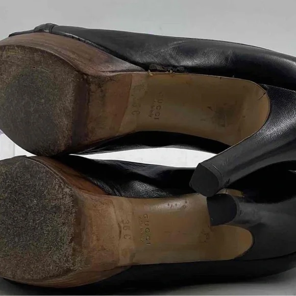 Gucci Horsebit Leather Platform Heels With COA - Picture 4 of 6